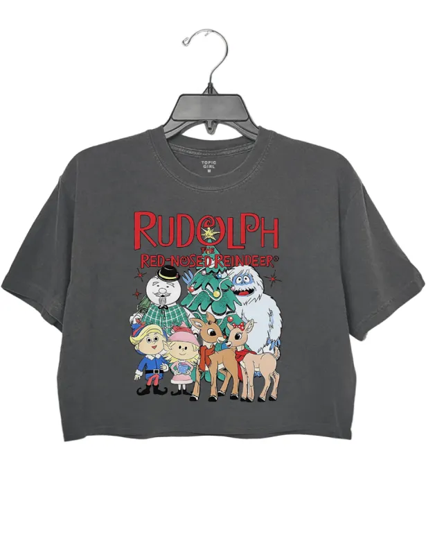 Rudolph The Red Nosed Reindeer Christmas Crop Top sold by Topic Girl