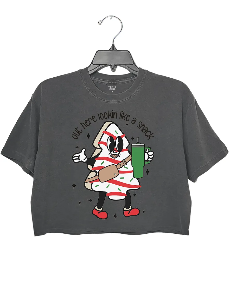 Boojee Out Here Lookin Like A Snack Crop Sweatshirt sold by Topic Girl product image thumbnail 5