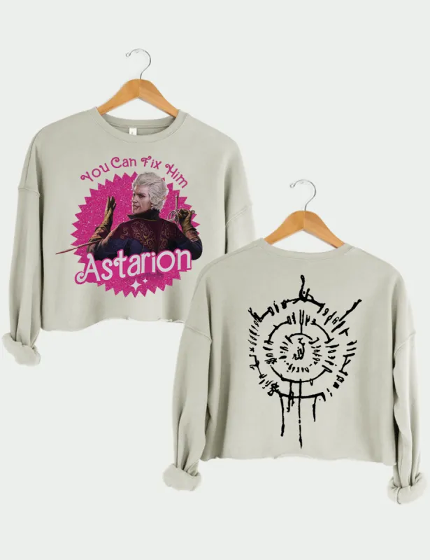 You Can Fix Him Astarion Crop Sweatshirt sold by Topic Girl