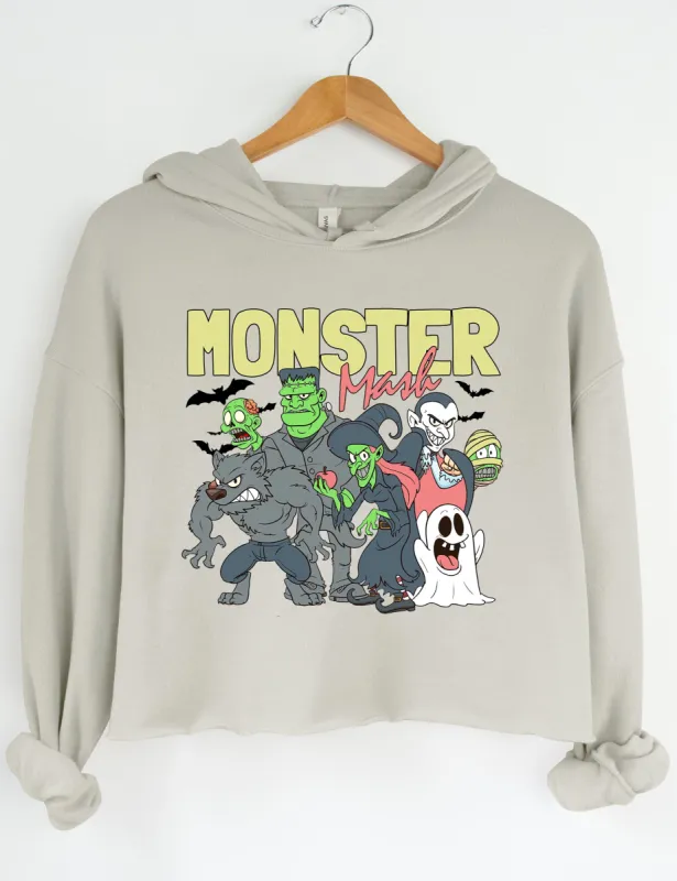 Monster Mash Halloween Crop Hoodie sold by Topic Girl