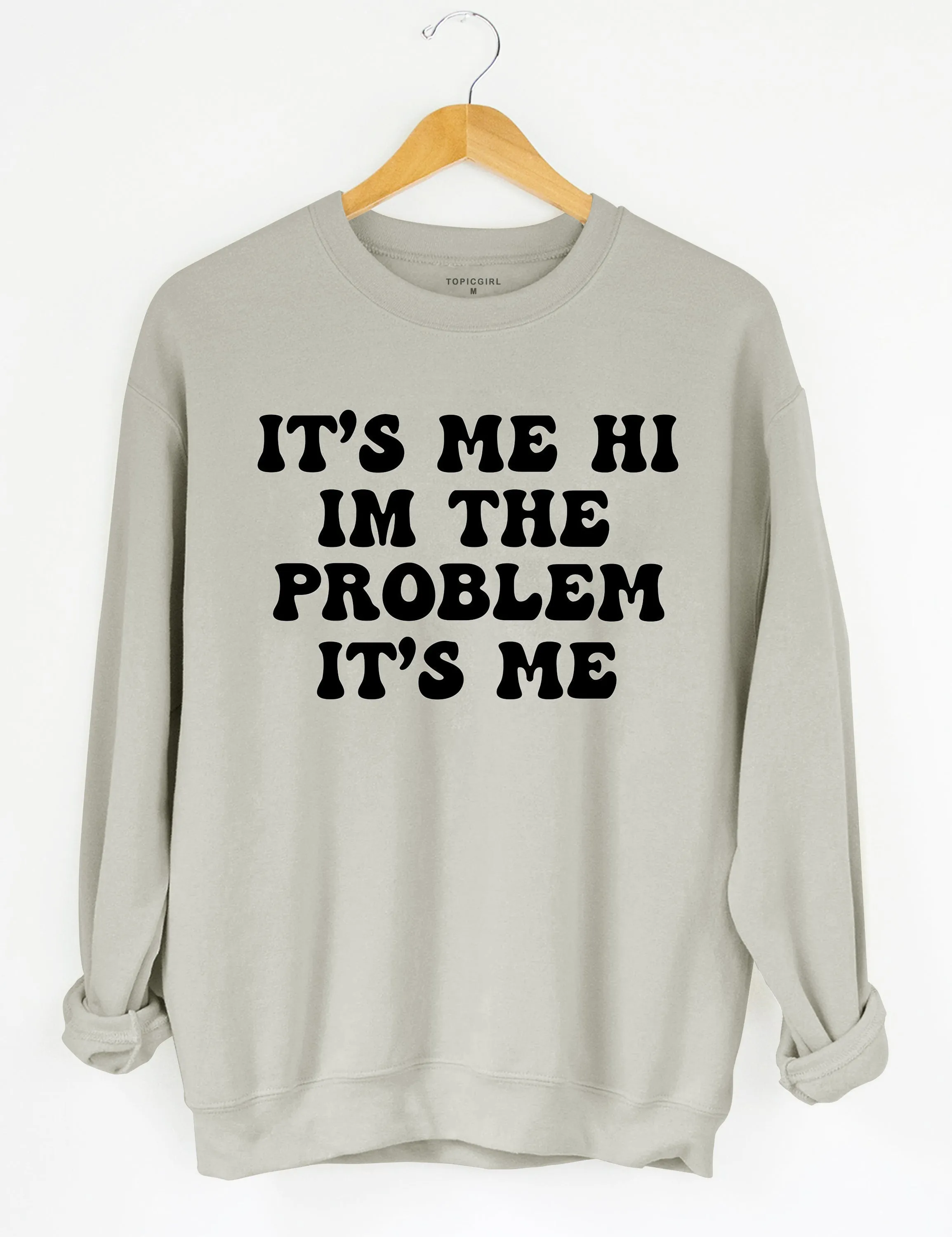 It's Me Hi I'm The Problem It's Me Crop Sweatshirt sold by Topic Girl product image thumbnail 2