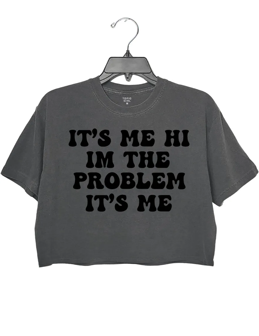 It's Me Hi I'm The Problem It's Me Crop Sweatshirt sold by Topic Girl product image thumbnail 5