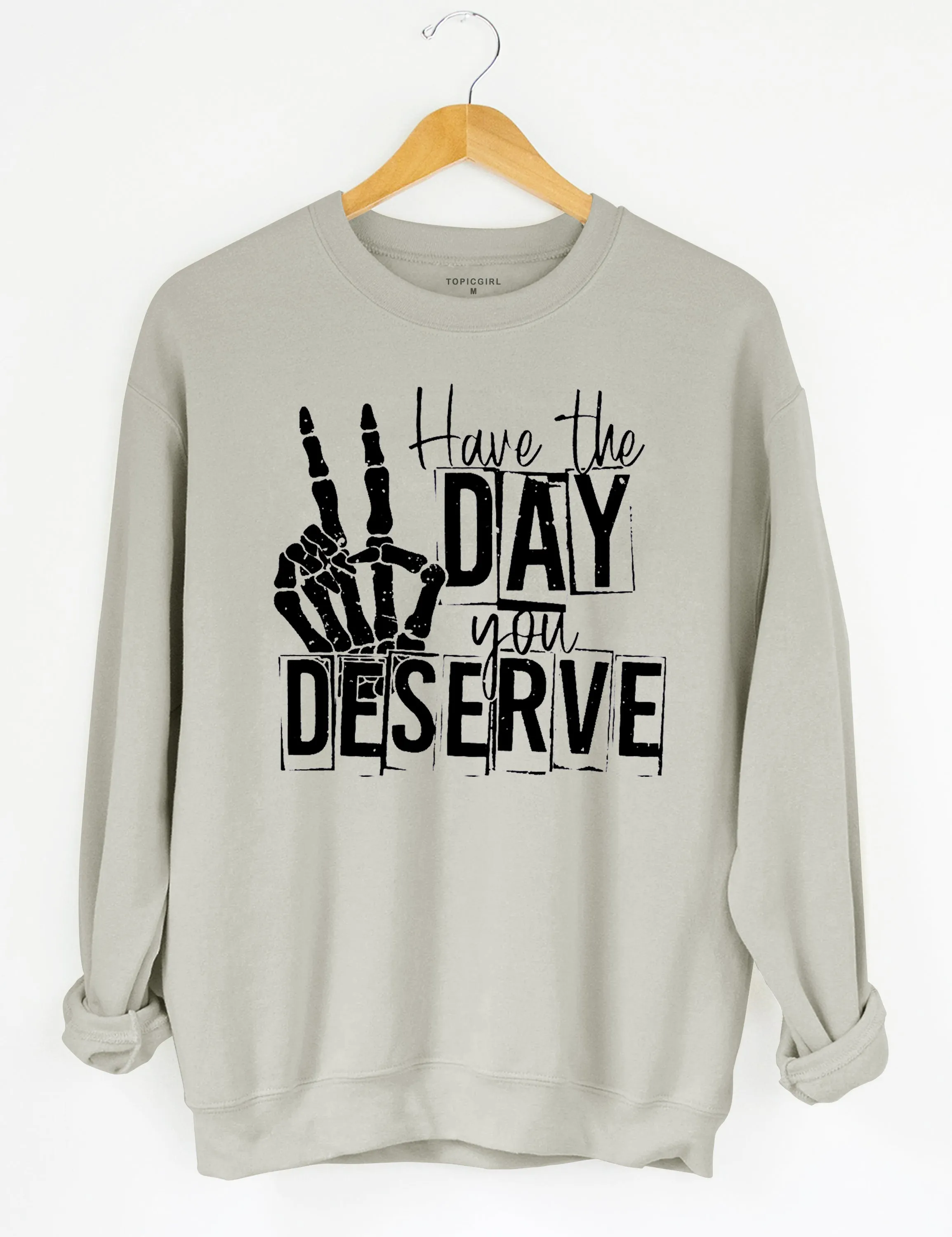 Have The Day You Deserve Crop Hoodie sold by Topic Girl product image thumbnail 4