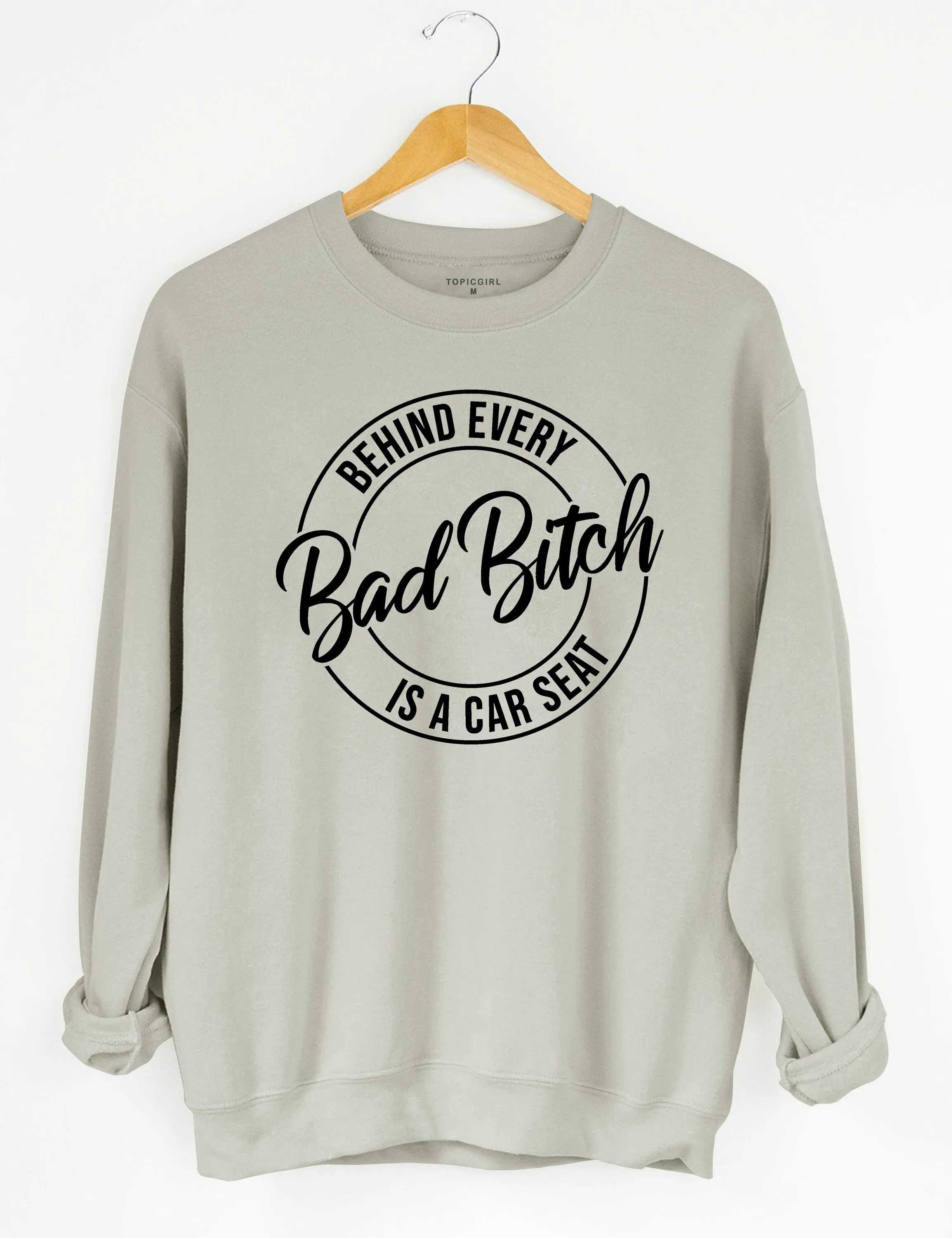 Behind Every Bad Bitch Is A Car Seat Tee sold by Topic Girl product image thumbnail 5