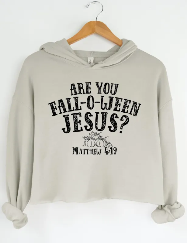 Are you Fall-o-ween Jesus Halloween Crop Hoodie sold by Topic Girl