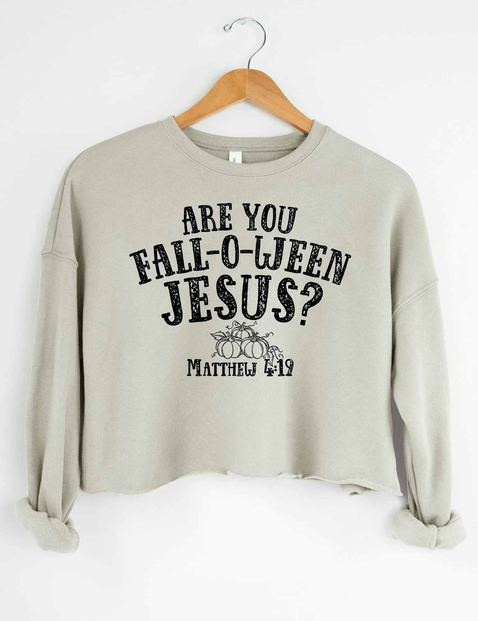Are you Fall-o-ween Jesus Halloween Crop Hoodie sold by Topic Girl product image thumbnail 3
