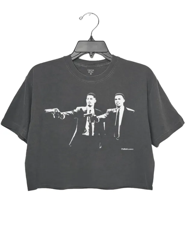 William Saliba & Gabriel Magalhães Pulp Fiction Crop Top sold by Topic Girl
