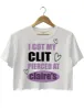 I Got My Cl*t Pierced At Clarie's Crop Top sold by Topic Girl