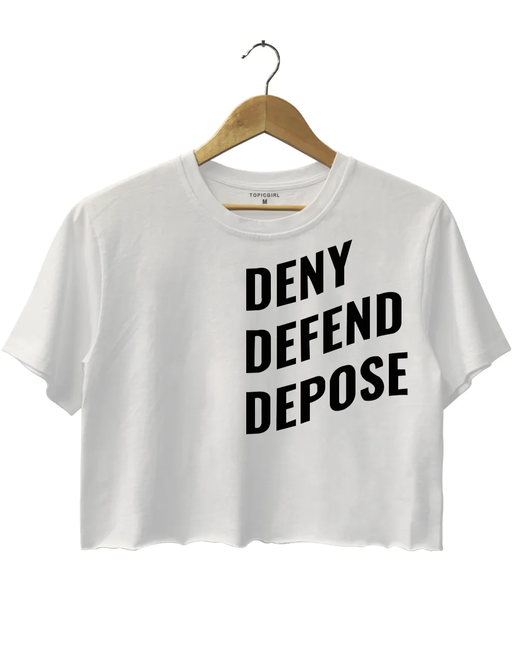 Deny Defend Depose Crop Top sold by Topic Girl product image thumbnail 2