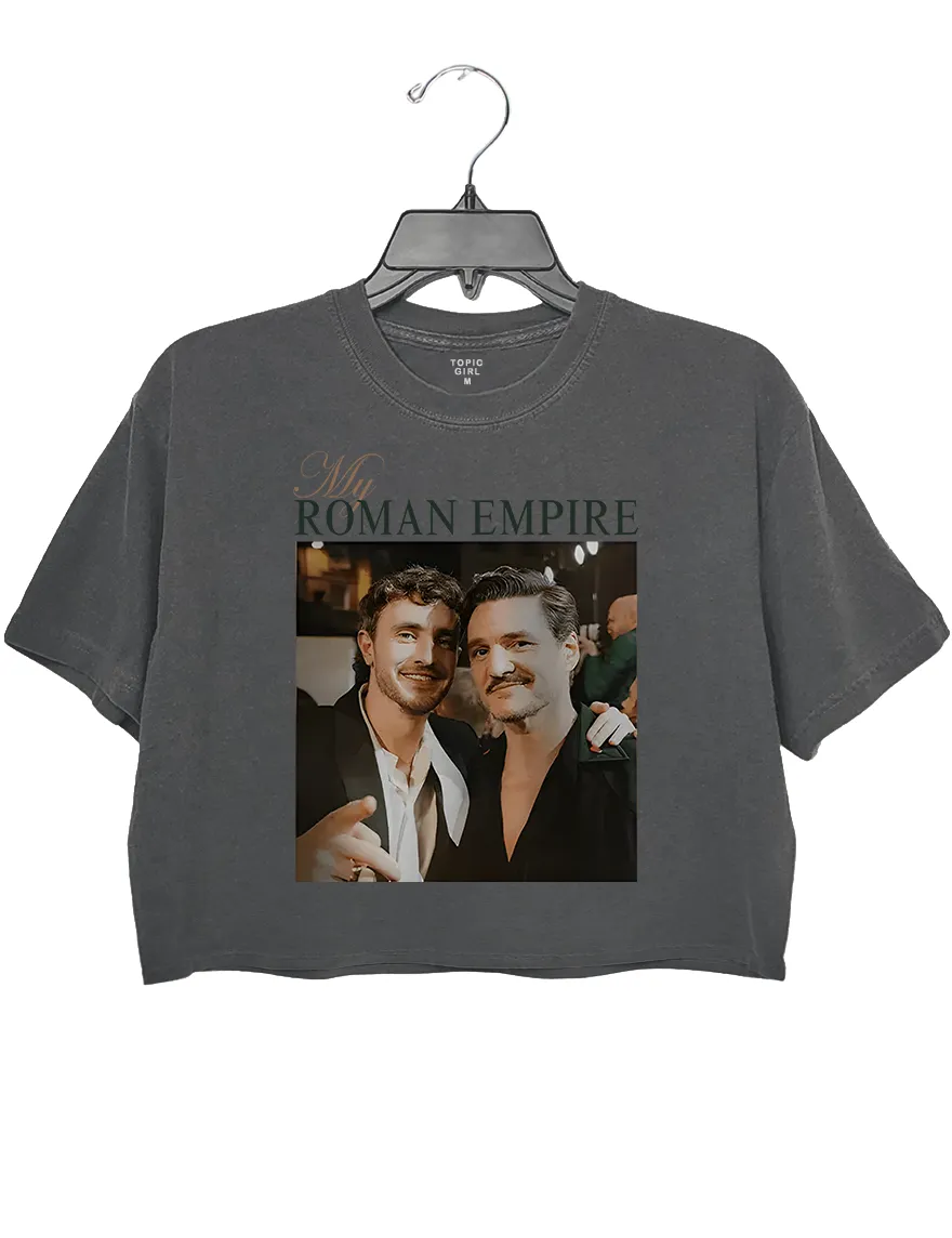 My Roman Empire Pedro Pascal And Paul Mescal Crop Top sold by Topic Girl