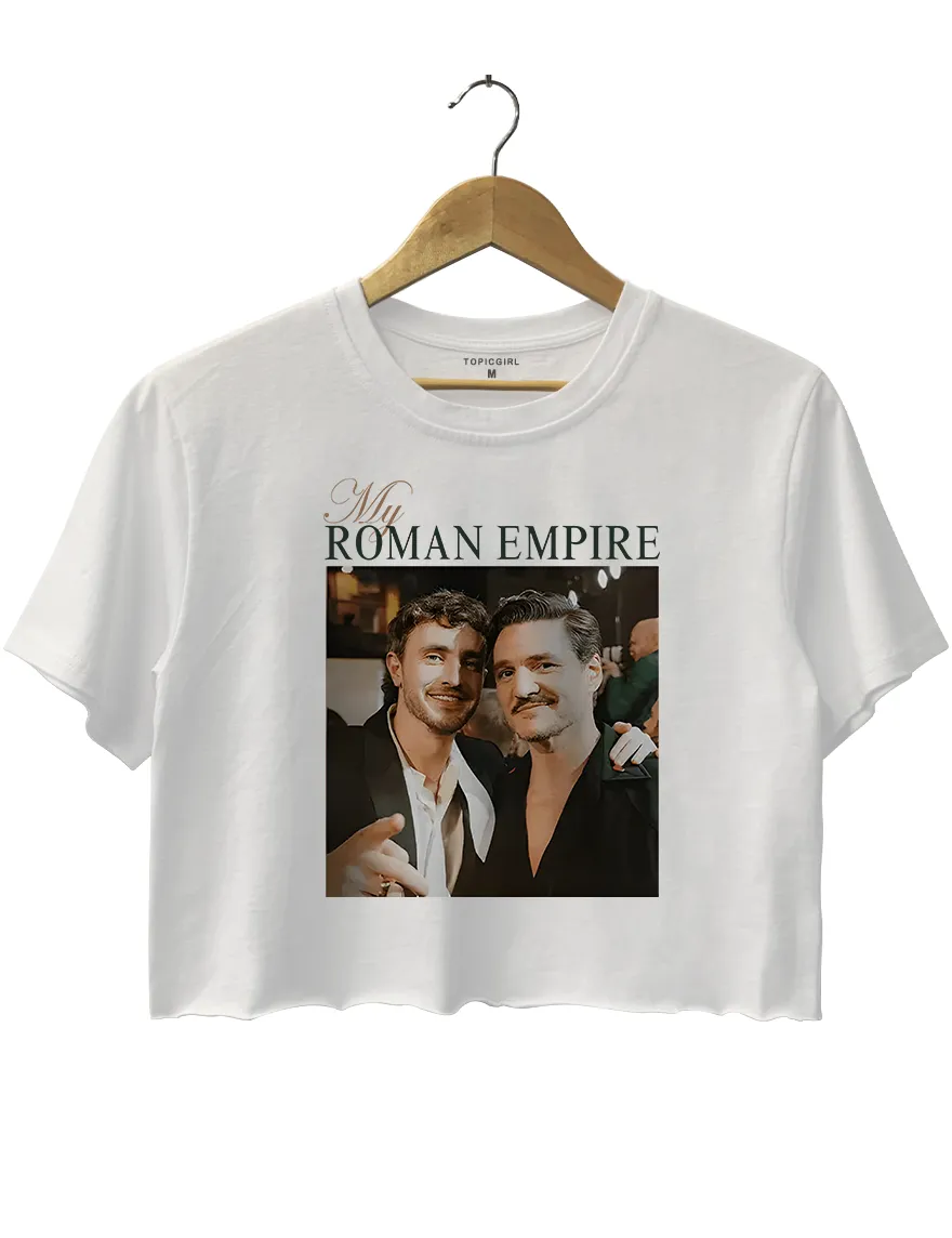 My Roman Empire Pedro Pascal And Paul Mescal Crop Top sold by Topic Girl product image thumbnail 2