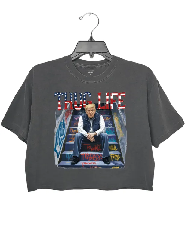 Trump Thug Life Crop Top sold by Topic Girl