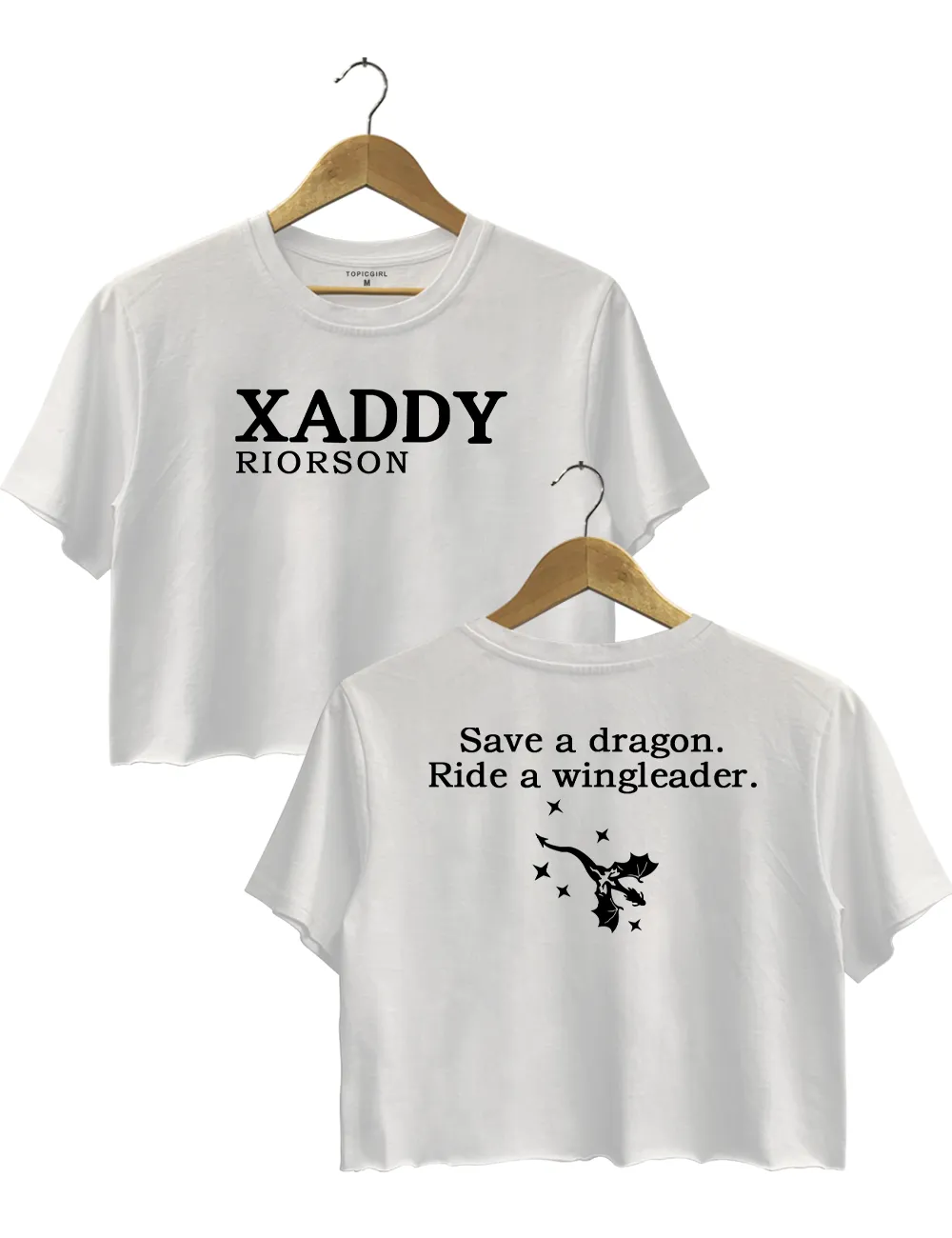 Xaddy Riorson Save a Dragon Ride A Wingleader Crop Top sold by Topic Girl