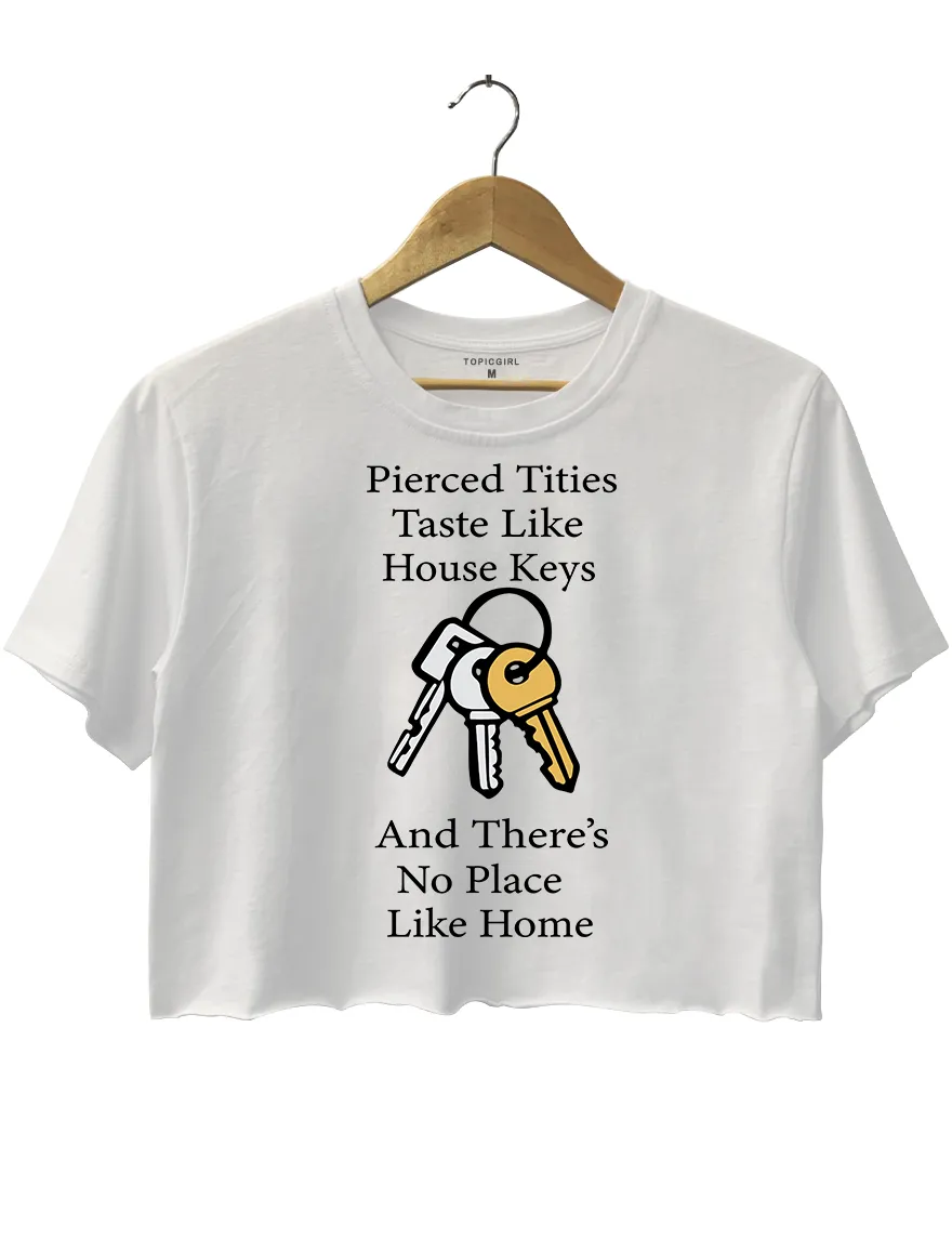 Pierced Tities Taste Like House Keys Crop Top sold by Topic Girl product image thumbnail 2