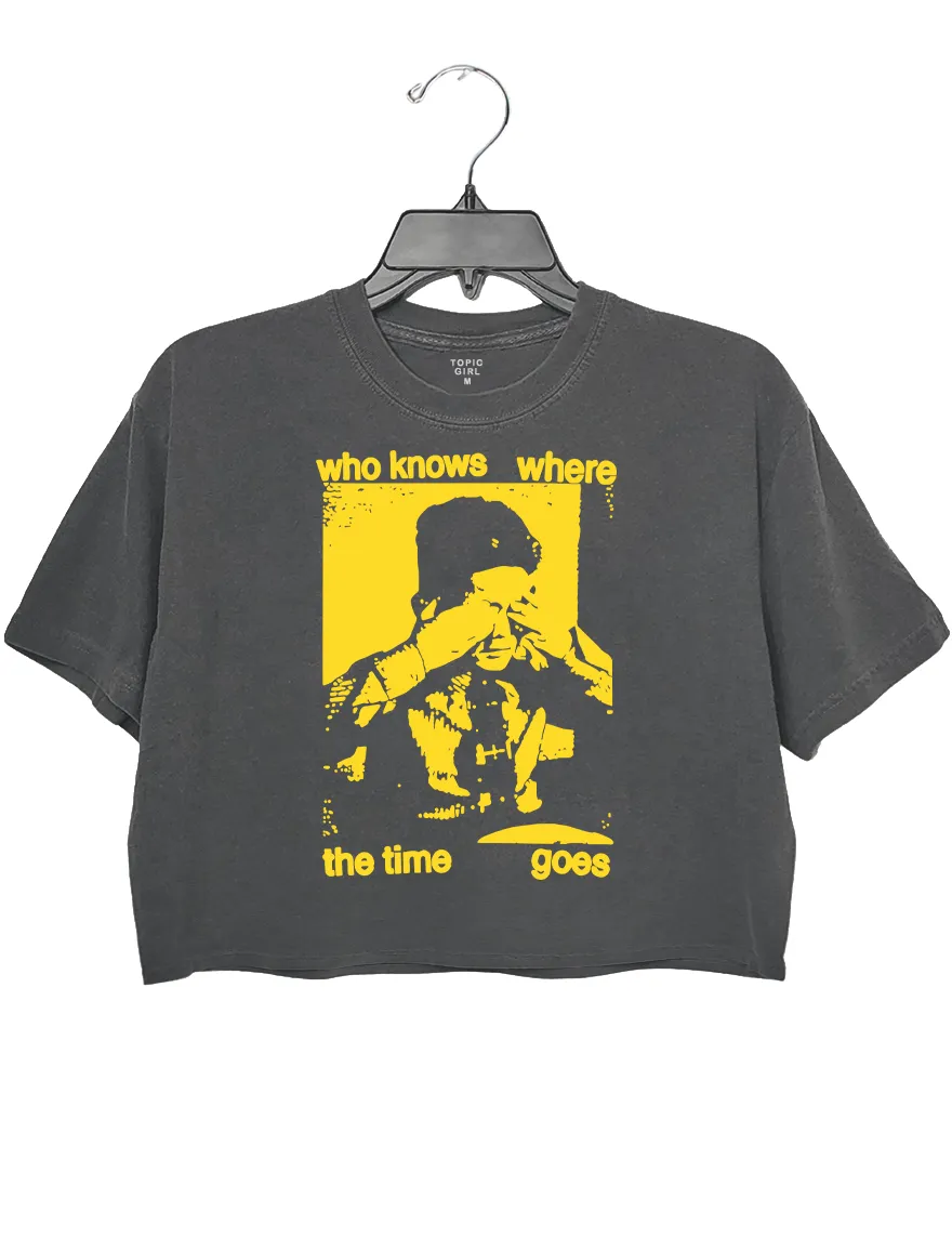 Who Knows Where The Time Goes Crop Top sold by Topic Girl