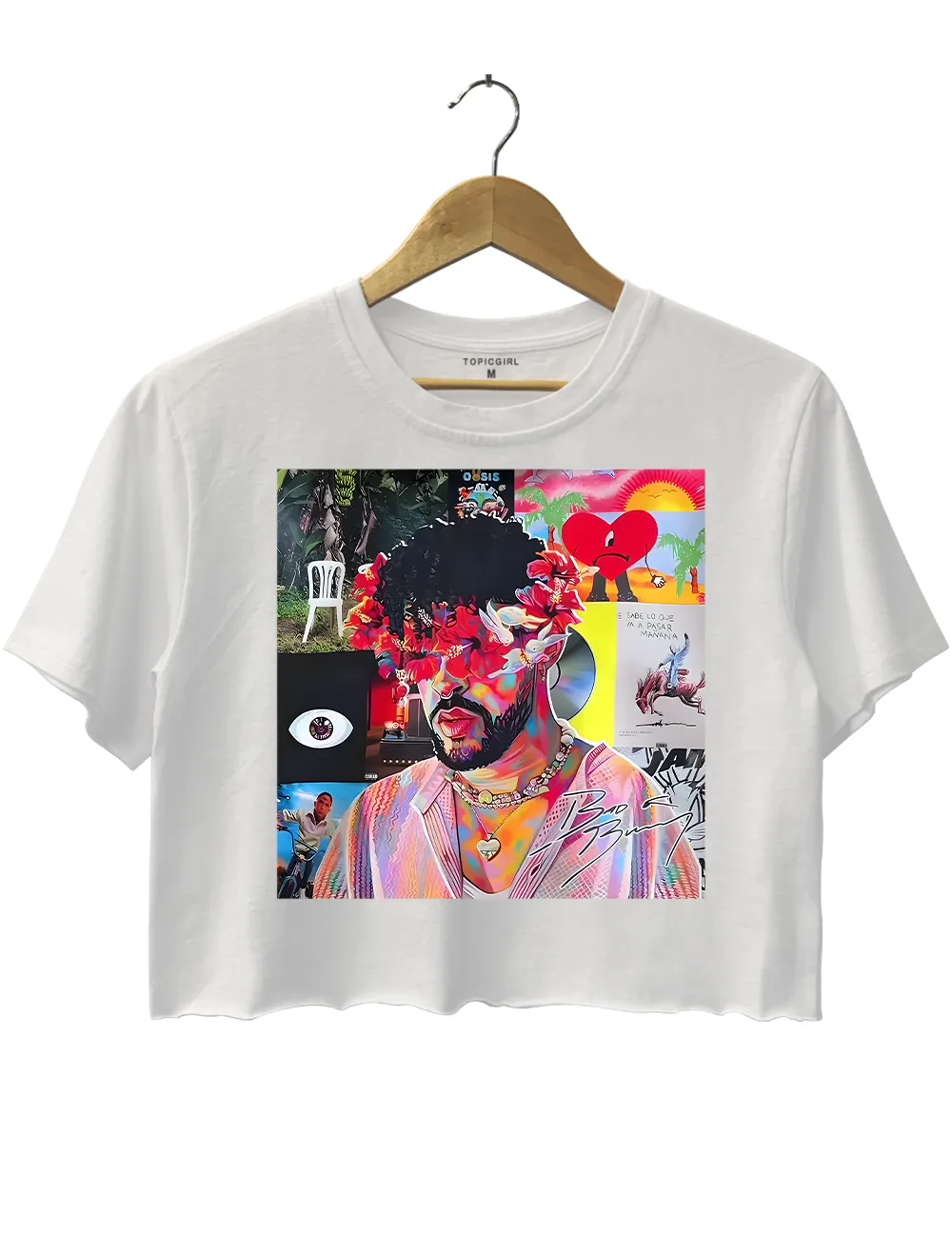 Bad Bunny Dtmf Colorful Crop Top sold by Topic Girl product image thumbnail 2