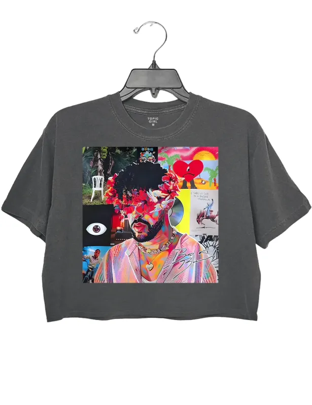 Bad Bunny Dtmf Colorful Crop Top sold by Topic Girl