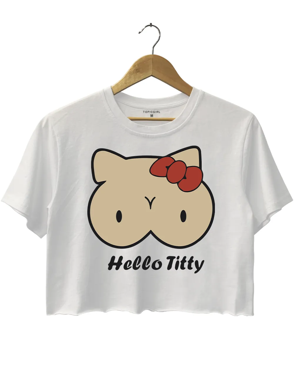 Parody Kitty Boobs Crop Top sold by Topic Girl product image thumbnail 2