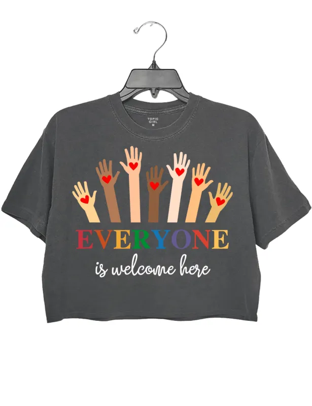 Everyone Is Welcome Here Crop Top sold by Topic Girl
