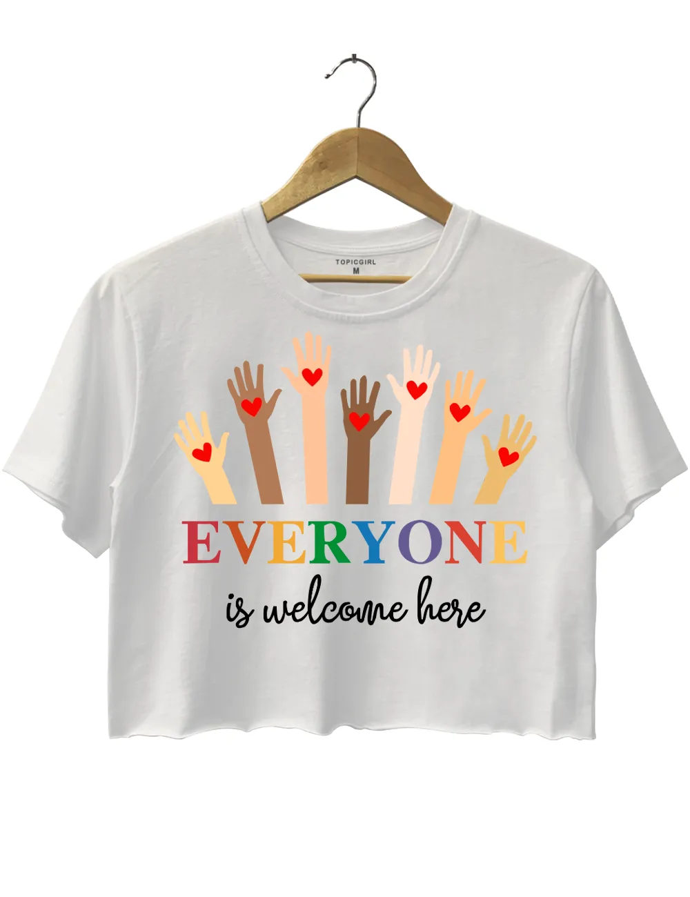 Everyone Is Welcome Here Crop Top sold by Topic Girl product image thumbnail 2