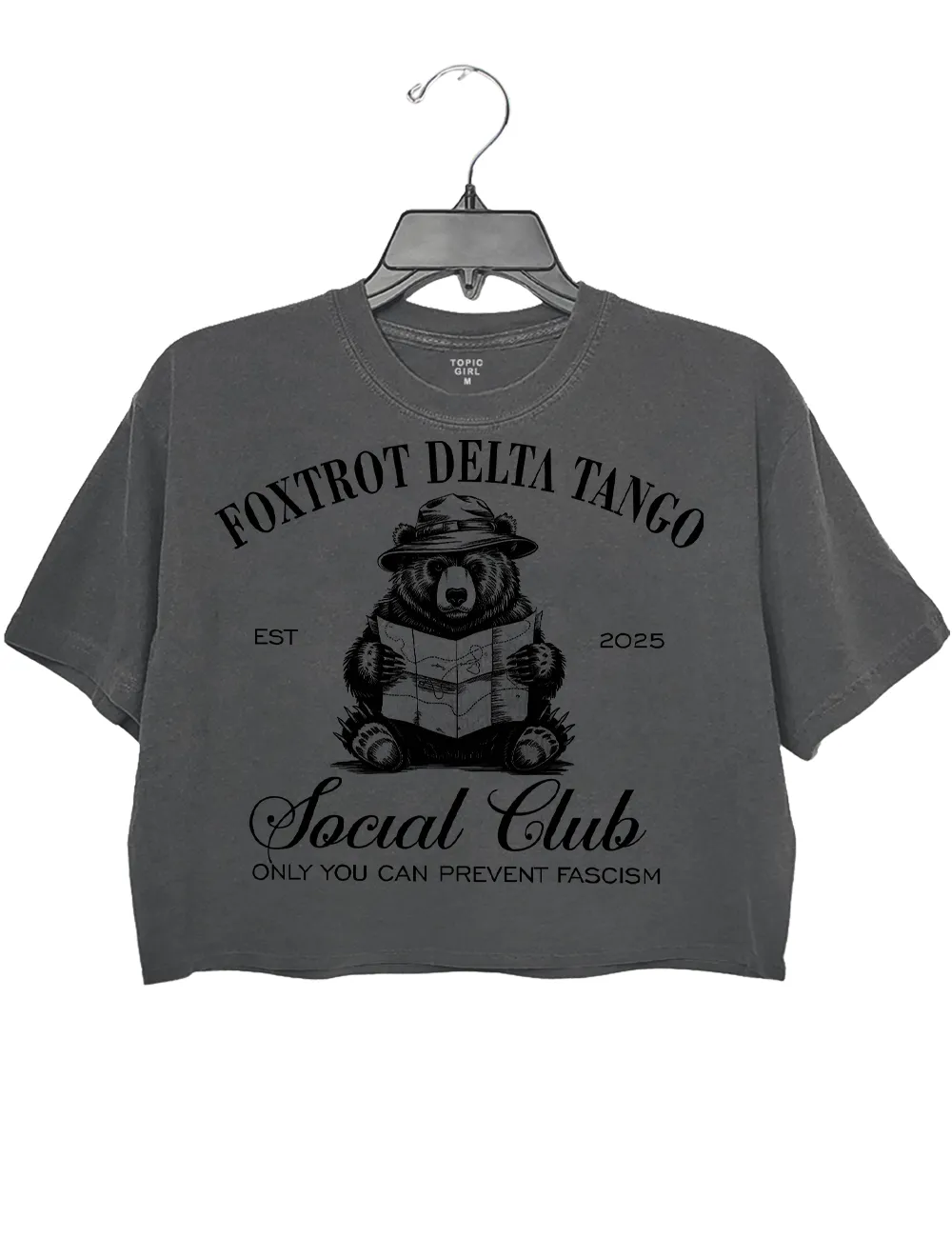Foxtrot Delta Tango Crop Top sold by Topic Girl product image thumbnail 2