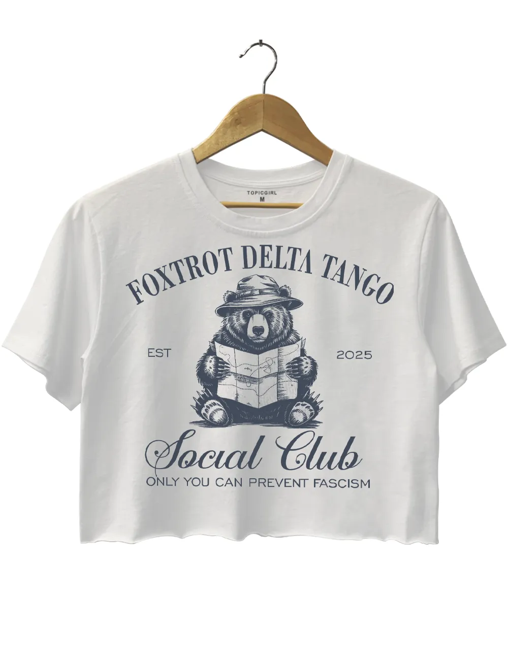 Foxtrot Delta Tango Crop Top sold by Topic Girl
