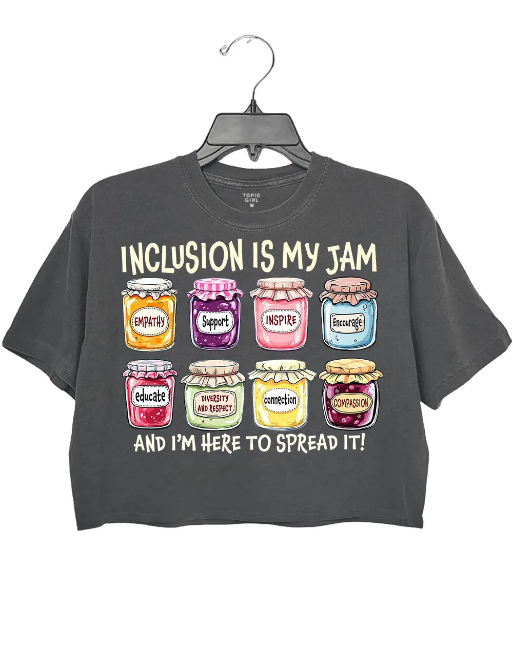 Inclusion Is My Jam Funny Crop Top sold by Topic Girl