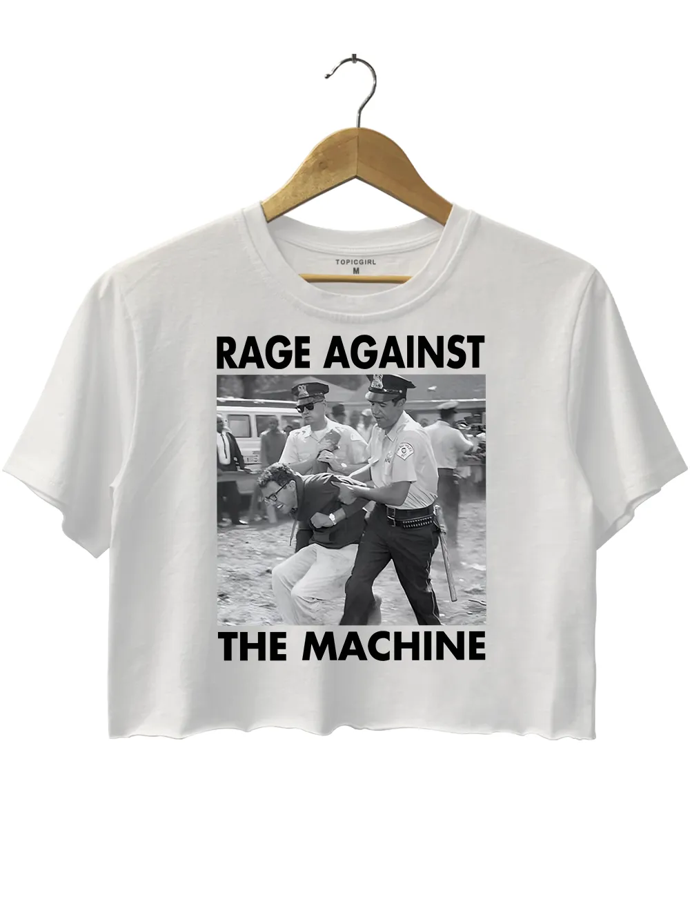 1963 Arrest Bernie Sanders Crop Top sold by Topic Girl product image thumbnail 2
