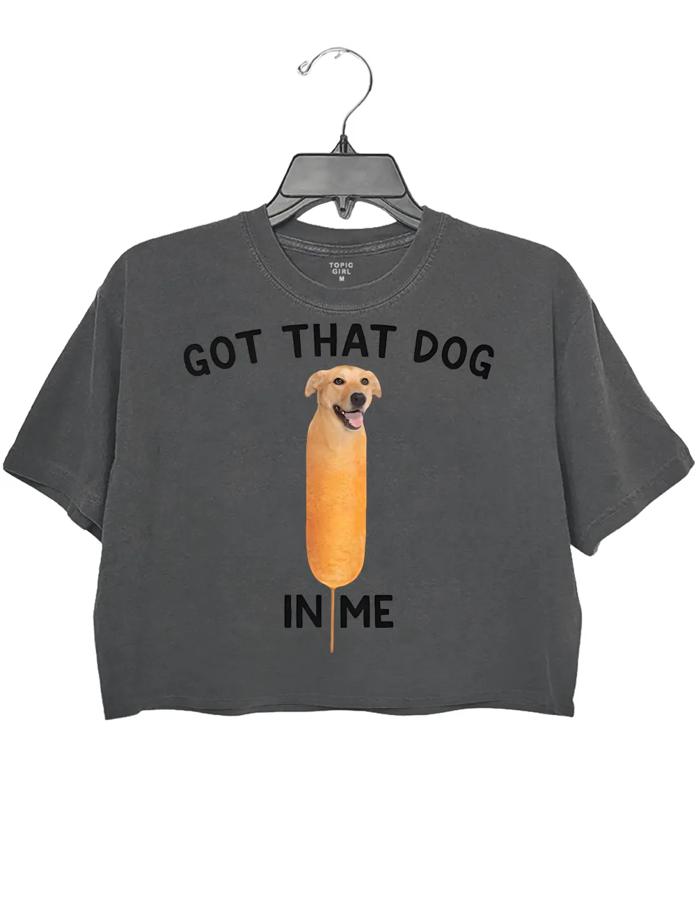 Got That Corn Dog In Me Crop Top sold by Topic Girl product image thumbnail 2