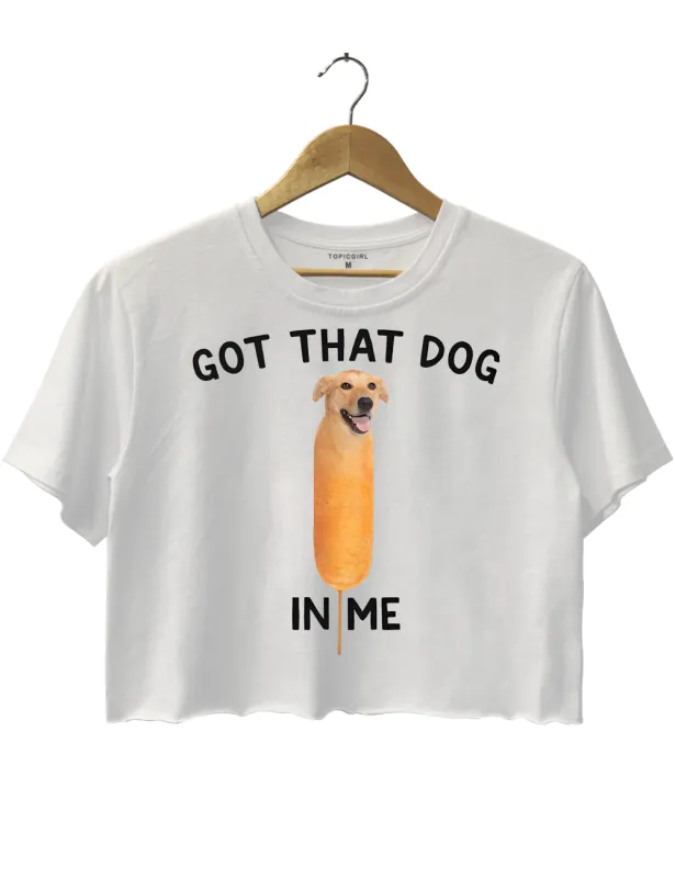 Got That Corn Dog In Me Crop Top sold by Topic Girl
