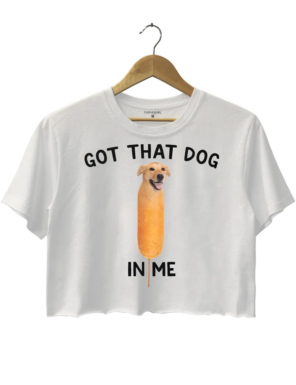 Got That Corn Dog In Me Crop Top sold by Topic Girl