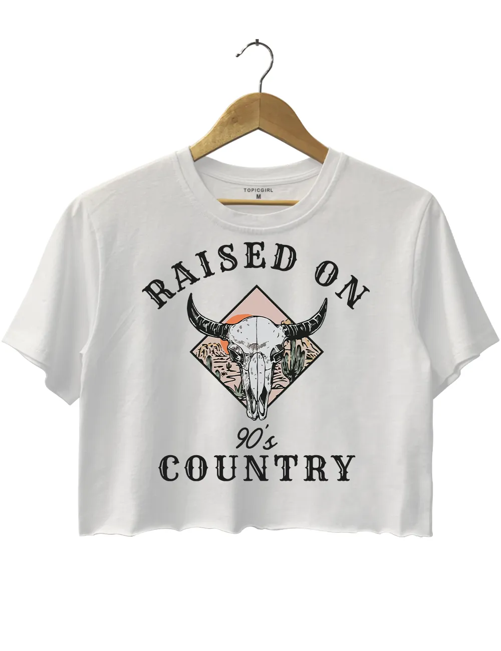 Raised on 90s Countny Crop Top sold by Topic Girl product image thumbnail 2
