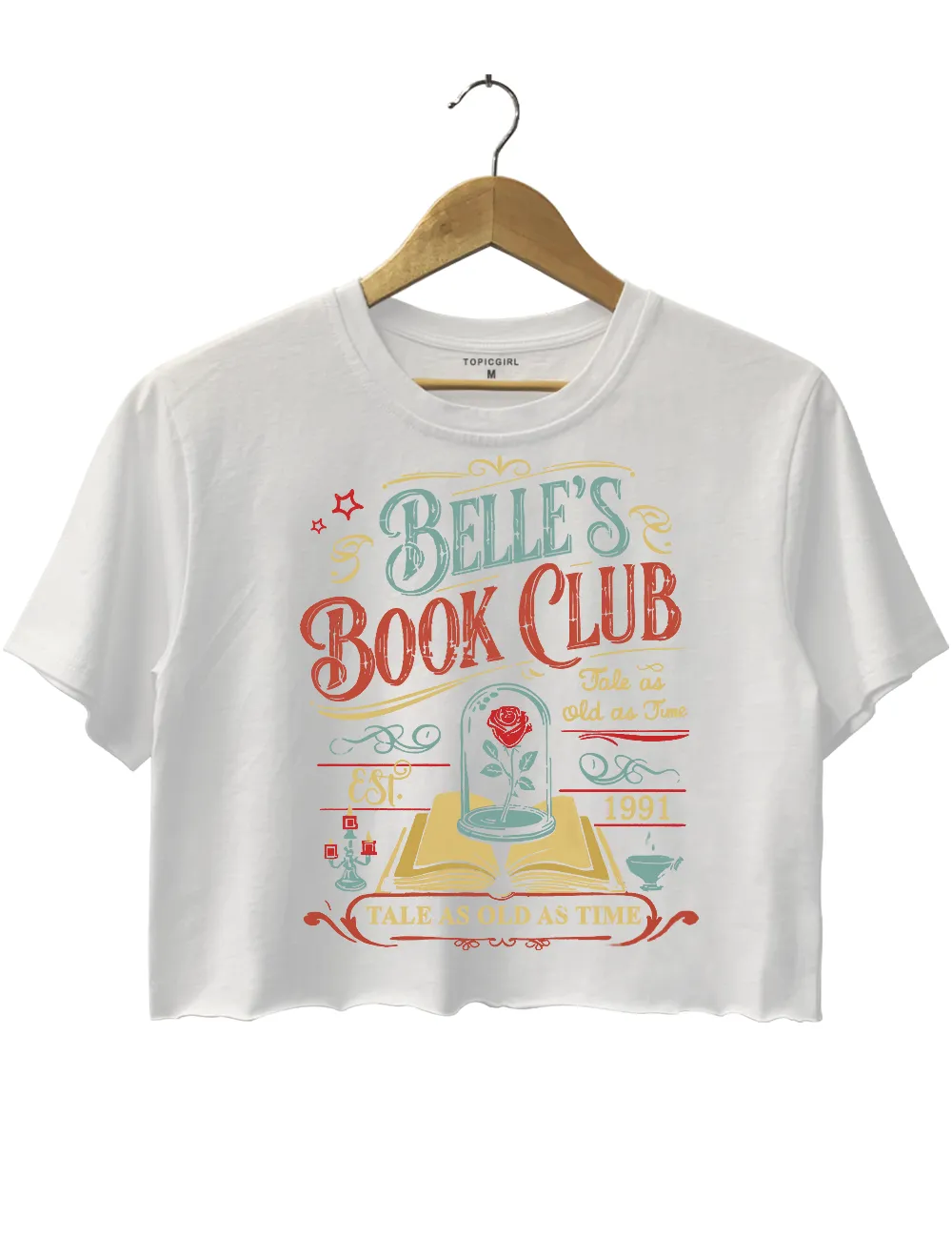 Vintage Retro Belle's Book Club Crop Top sold by Topic Girl product image thumbnail 2