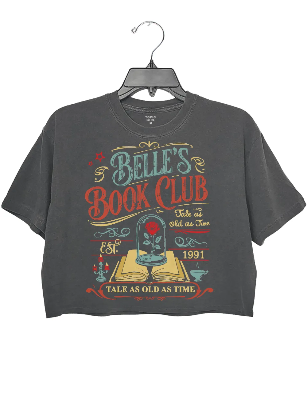 Vintage Retro Belle's Book Club Crop Top sold by Topic Girl