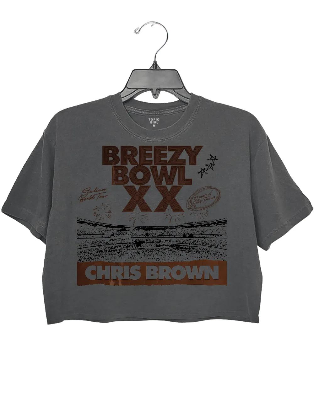 Breezy Bowl Xx Tour Chris Brown Tour 2025 Crop Top sold by Topic Girl