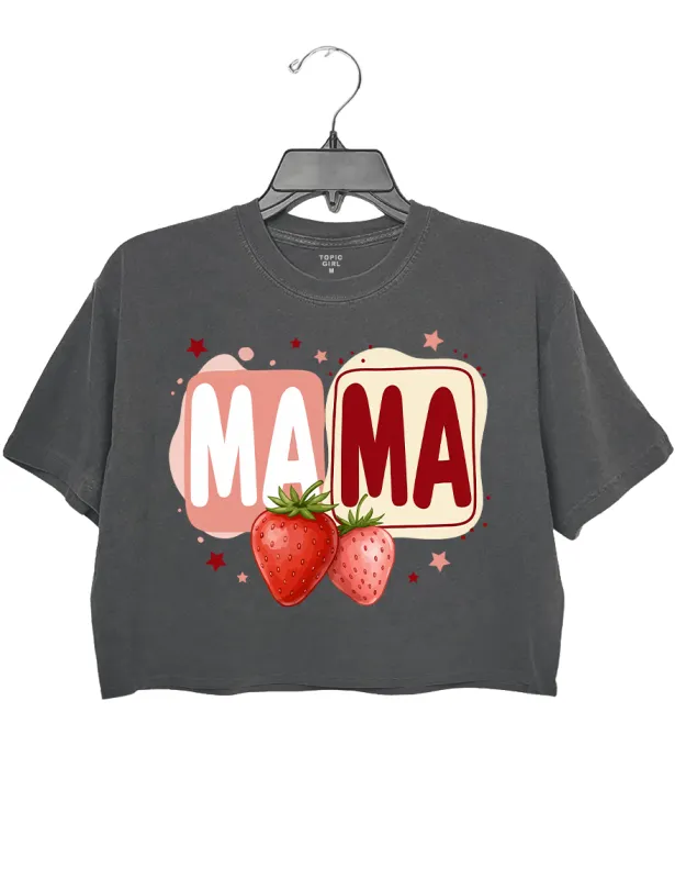 Strawberry MAMA Crop Top sold by Topic Girl