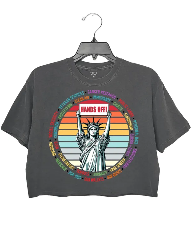 Hands Of Protest Crop Top sold by Topic Girl