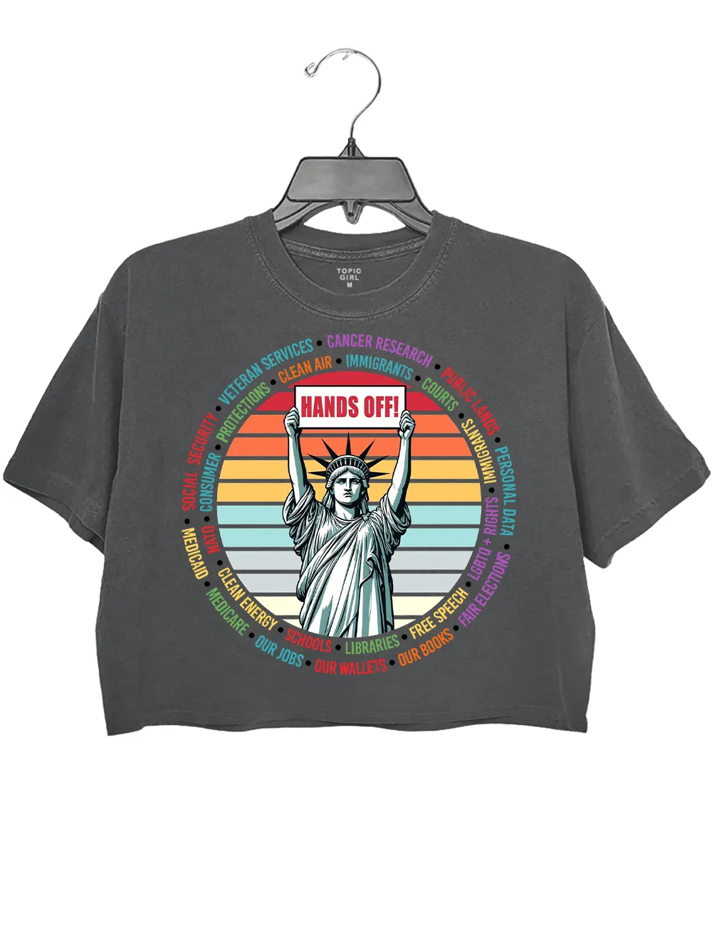 Hands Of Protest Crop Top sold by Topic Girl