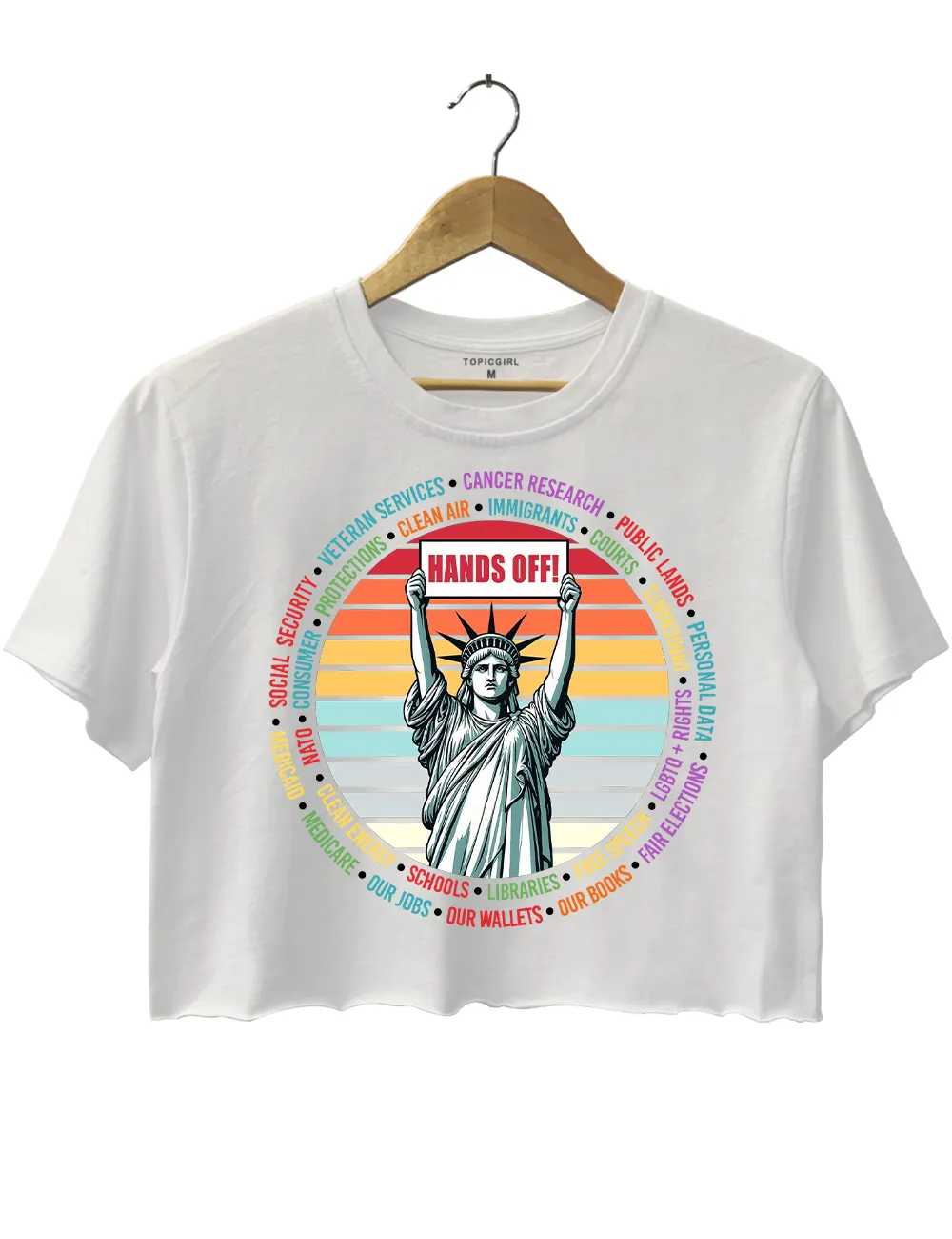 Hands Of Protest Crop Top sold by Topic Girl product image thumbnail 2