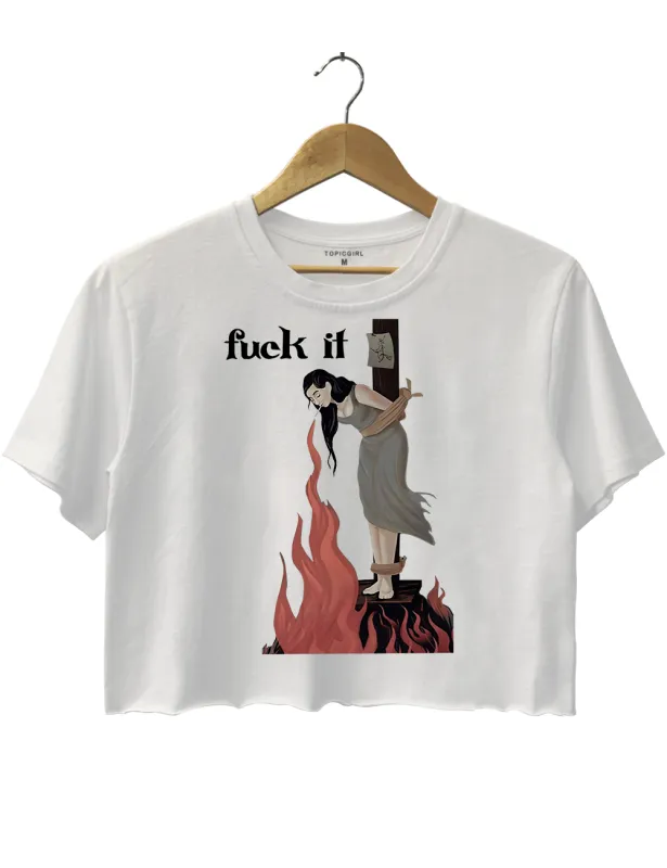 Fuck It Witch Crop Top sold by Topic Girl