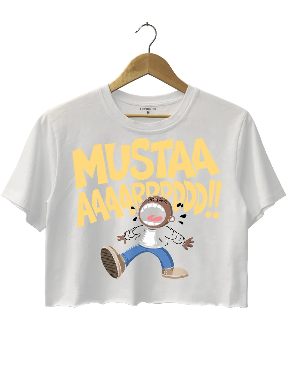 Mustard Lamar TV Off Crop Top sold by Topic Girl product image thumbnail 2