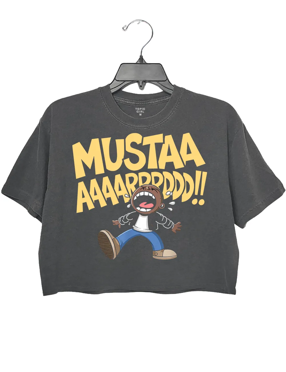 Mustard Lamar TV Off Crop Top sold by Topic Girl