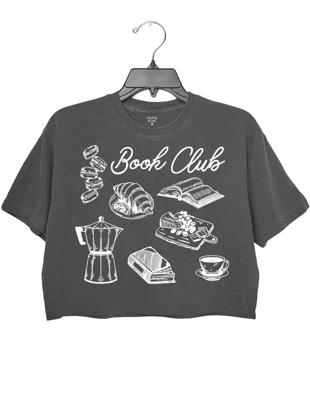 Book Club Crop Top sold by Topic Girl product image thumbnail 2