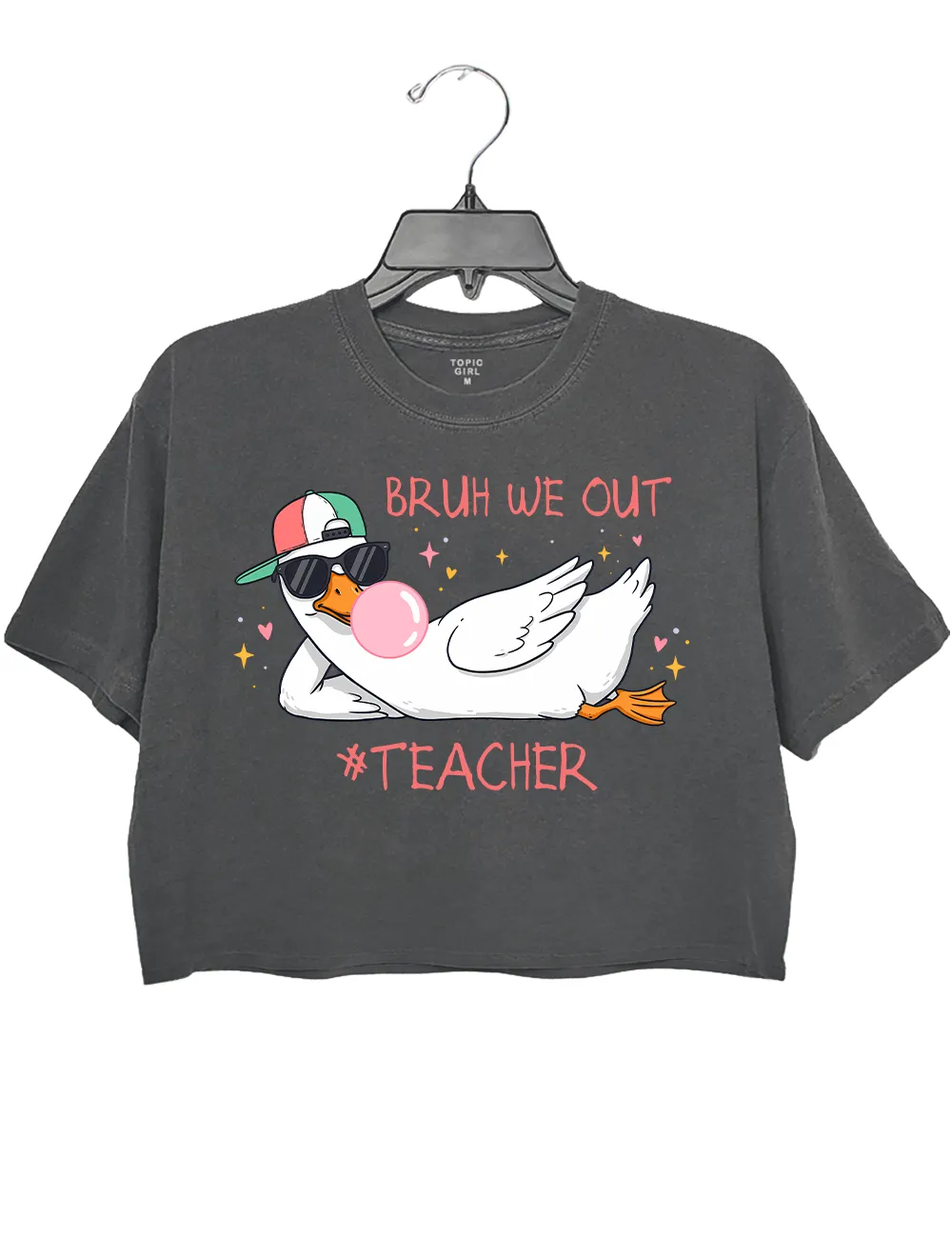 Bruh W've Out Teacher Funny Schools Out For Summer Silly Goose Crop Top sold by Topic Girl