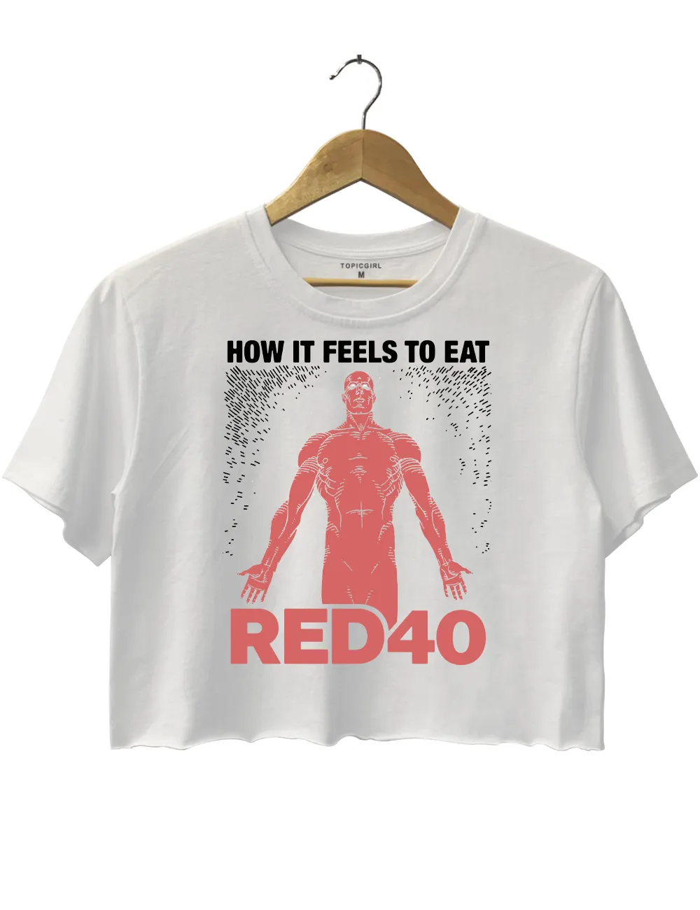 How It Feels To Eat Red40 Crop Top sold by Topic Girl product image thumbnail 2