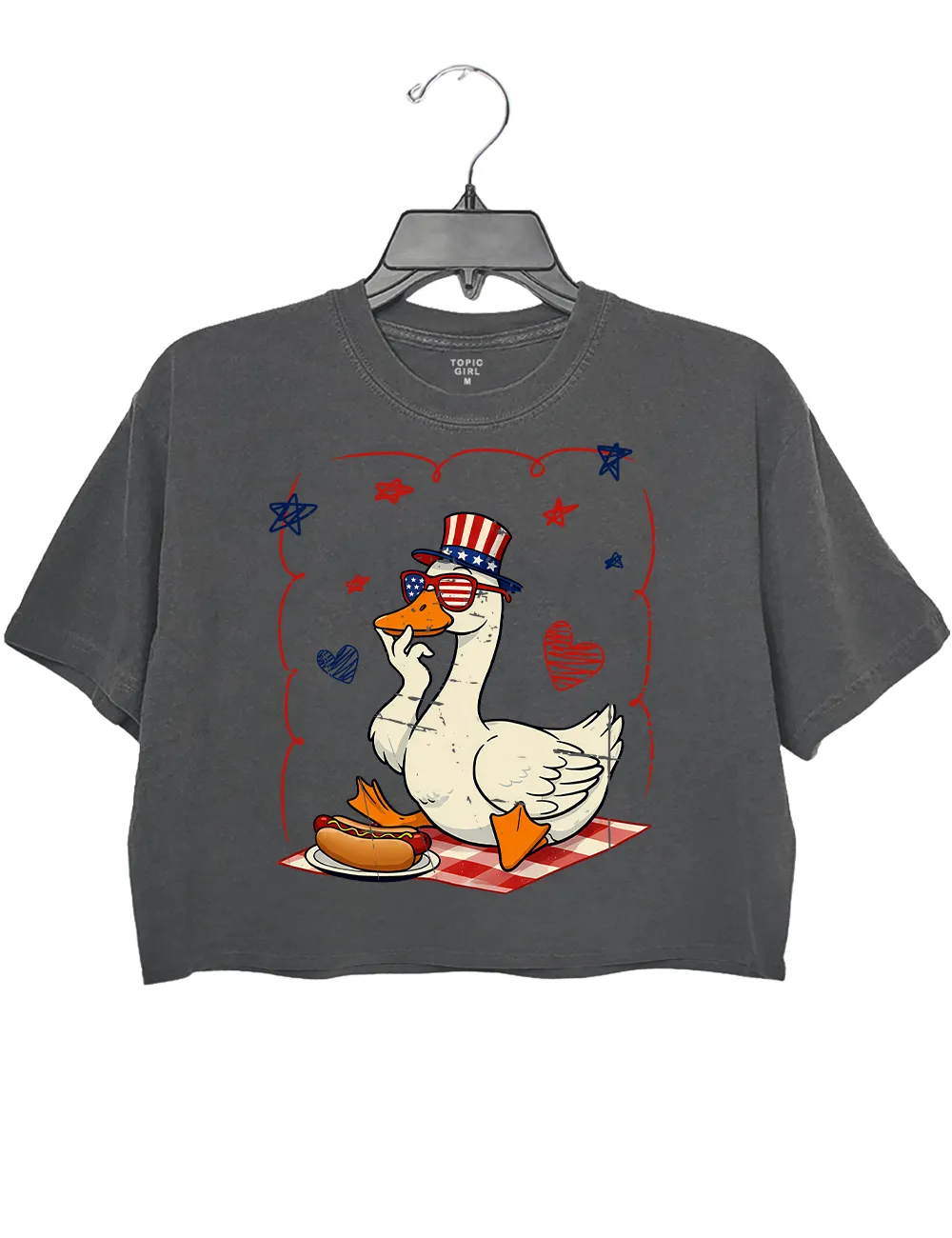 Faith Freedom And America Dream Christian Crop Top sold by Topic Girl product image thumbnail 2