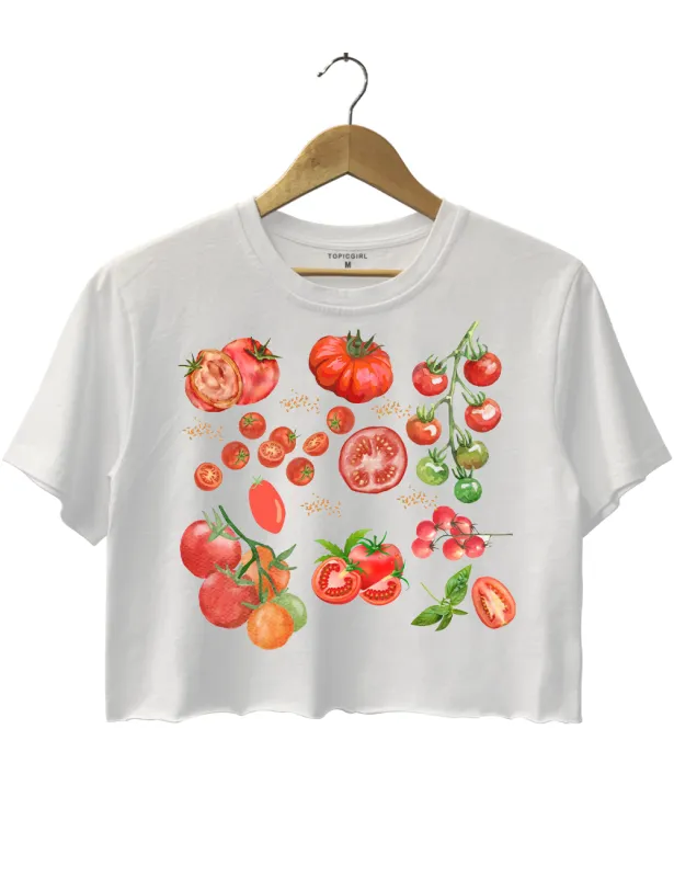 Tomato Crop Top sold by Topic Girl