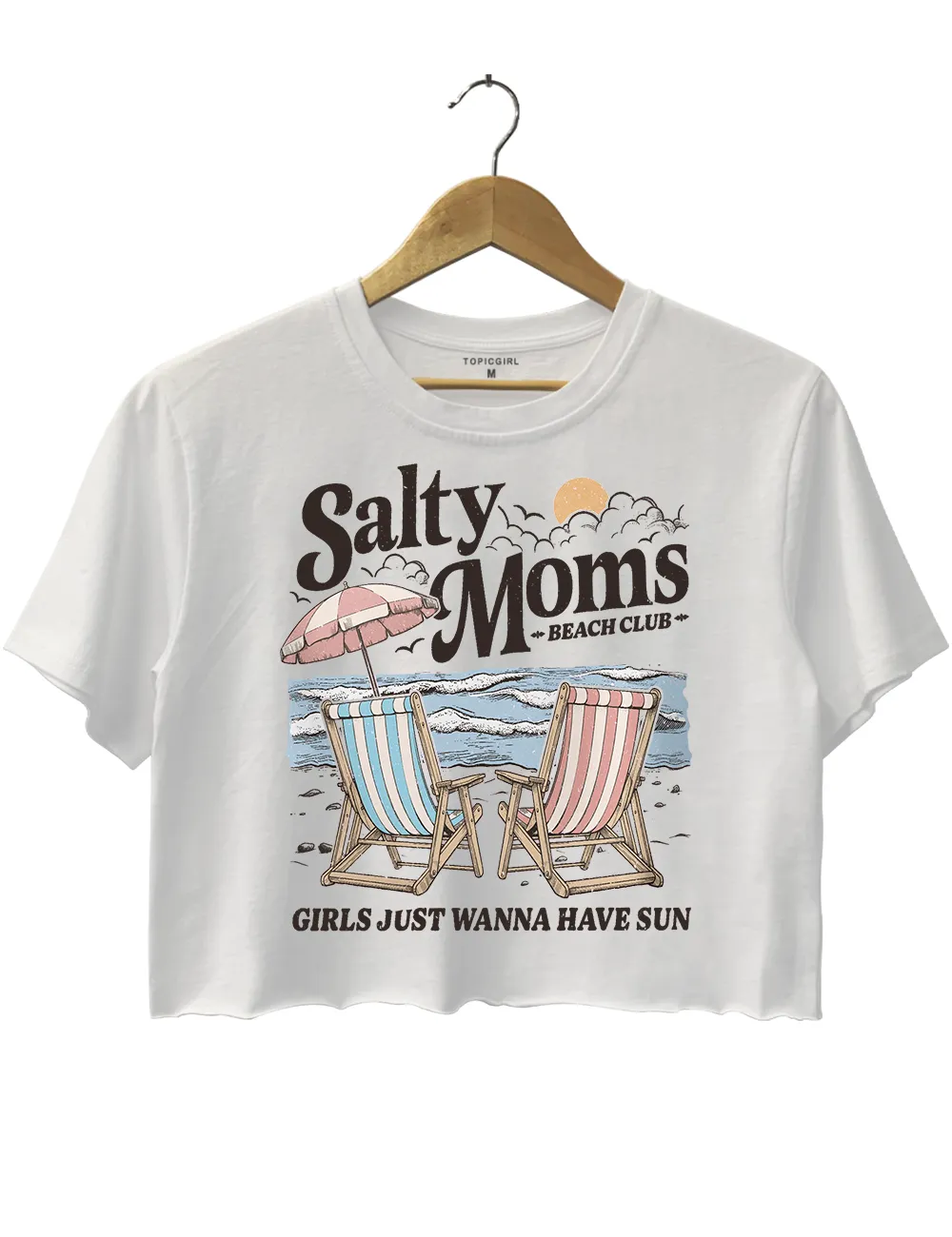 Salty Moms Crop Top sold by Topic Girl product image thumbnail 2
