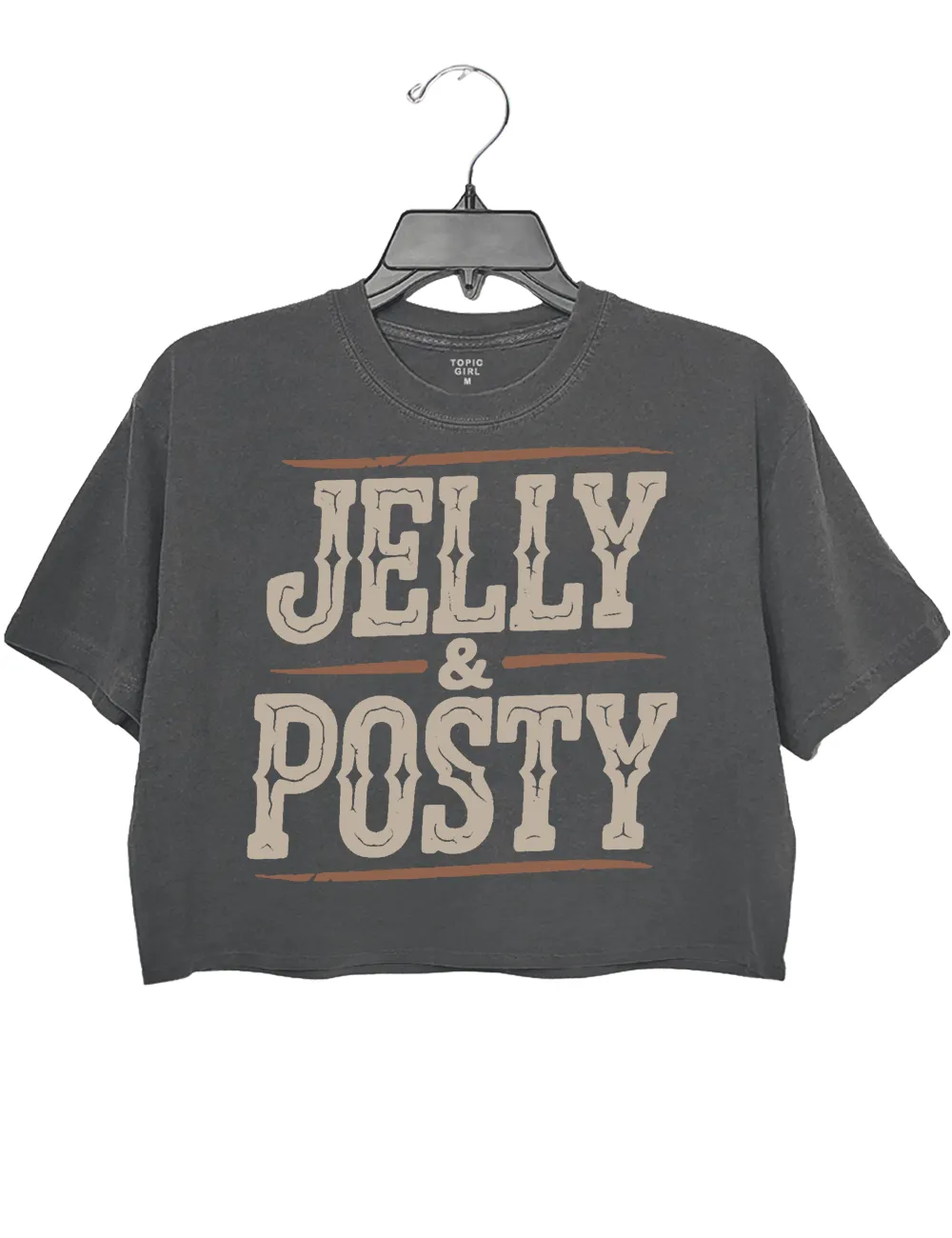 Jelly Roll Posty Crop Top sold by Topic Girl