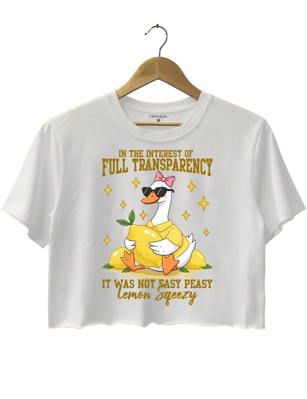 In The Interest Of Full Transparency Goose Lemon SqueeZy Crop Top sold by Topic Girl product image thumbnail 2